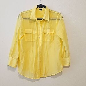 Theory sheer‎ blouse size large